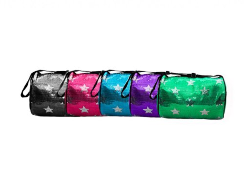 Girls Dance Duffle Sequin Star Bag with Shoulder Strap Choose Color