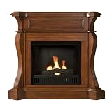 SEI Bombay Baronial Brown Mahogany Electric Fireplace