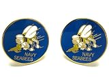 U.S Navy SeaBee Round Military Cufflinks