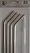 Set of 4 Straws Reusable Stainless Steel Bent Metal Drinking Straws by Butler in the Home for Adults or Kids Children Free Cleaning Brush Included Straw Butler