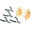4 Memory Wire Jewelers Beading Pliers Wood Plier Stand