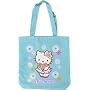 Sanrio Hello Kitty Flowers Bloom Cotton Blue Tote Bag