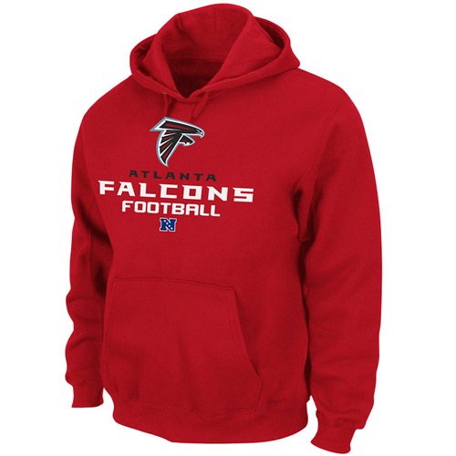 Atlanta Falcons Red Critical Victory V Hoodie Sweatshirt (XX-Large)