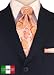 Woven Silk Mens Necktie + Pocket Square Hand Made in Italy By Valenti Ties and Hanky Set