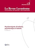 Revue lacanienne 9. Psychanalyste d'enfants