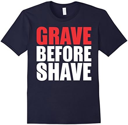Men's Grave Before Shave Beard TShirt 3XL Navy