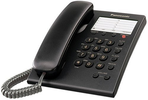 Panasonic KX-TS550B Integrated Corded Phone, Black