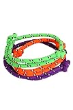 Neon Green Orange And Purple Friendship Bracelets 3 Pack