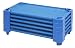 ECR4Kids Stackable Kiddie Cot, Ready-To-Assemble, Toddler Size, Classroom Furniture, Blue, 6-Pack