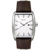 DKNY Men's NY1405 Stainless Steel and Brown Leather Watch
