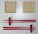 from Anablep Chopstick And Coaster Set - Red Lacquer Model CS39