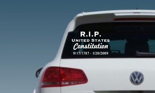 R.i.p. Us Constitution 10"x6" sticker White
