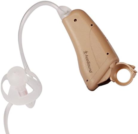 AcoSound Hearing Amplifier - 210OF All Digital Mini BTE Device with 12 Frequency Equalizer - Adaptive Noise Reduction - Feedback Cancellation - Volume Control - Behind the Ear Almost Invisible - also Useful for Phone and TV - Affordable (Right)