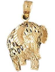 Dazzlers Solid 14k Gold Elephant Charm Pendant Available in three colors from jewelsberry (weights: 3.1 grams only)