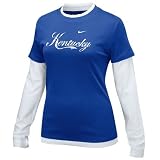 Nike Kentucky Wildcats Royal Blue Ladies Double Layer Script Long Sleeve T-shirt