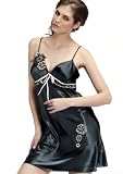Women's Sweetheart Candy Stripe Embroidery Chemise Nightgown, Nightgown Costume