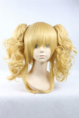 COSPLAZA Cosplay Wigs Black Butler Kuroshitsuji Elizabeth Clip On Ponys Golden Anime Hair