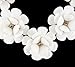 Fit&Wit Color Golden Plated Chain 7 Flowers Statement Fashion Flower Necklace White