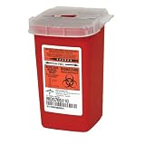 Sharps Container Biohazard Needle Disposal 1 Qt Size ~ Kendall