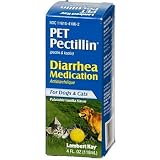 Pet Pectillin Diarrhea Medication For Dogs, Cats & Birds 4 fl oz (118 ml)