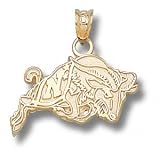 Navy Midshipmen Solid 14K Gold Action Goat Pendant