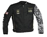 Power Trip Mens Army Alpha Motorcycle Jacket Black/Grey Camo S