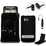 HTC THUNDERBOLT 4G 5 PC GIFT ACCESSORY PACK - BLACK SILICONE SKIN, TOUCHSCR ....