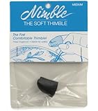 Canvas Corp Leather Nimble Thimble with Metal Tip, Medium