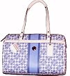 Coach Chelsea PVC Mini Signature Zip Satchel Bag 15132 Blue/White