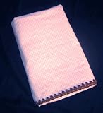 Pink & Brown Reversible Swaddling Blanket (Pink Ginham)