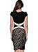 Miusol Women Floral Lace Cap Sleeve Optical Illusion Slim Evening Cocktail Dress