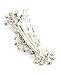 Women's Rhinestone Metal Hair Barrette Clip Hair Pin Antique Silver IMB2150