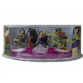 Disney Princess Mulan Figurine Set PVC of 7 by 
