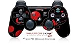 Sony PS3 Controller Skin Lots of Dots Red on Black