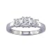 1/4 CT 3 Stone Diamond Ring 14K White Gold (SI1-SI2 Clarity, G-H Color) (Available In Sizes 5 - 10)
