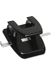 Hole Puncher, 2HP, 1/4-Inch Size, 2-3/4-Inch Center, 30 Sheet Capacity, Black