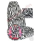 Zebra Front Seat Covers Steering Wheel Cover Shoulder Pads