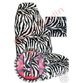 Zebra Front Seat Covers Steering Wheel Cover Shoulder Pads