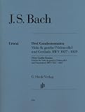 Produkt-Bild: 3 Sonaten f&uuml;r Gambe und Cembalo BWV 1027-1029; Fassung f&uuml;r Gambe oder Violoncello und Cembalo