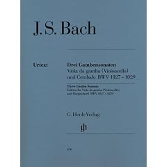 3 Sonaten f�r Gambe und Cembalo BWV 1027-1029; Fassung f�r Gambe oder Violoncello und Cembalo
