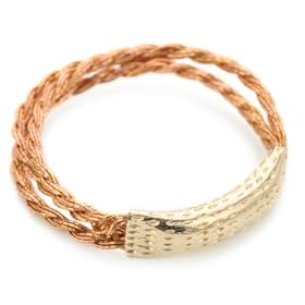 By Boe Copper Sparkling Thread Ring 14k Gold Filled, Size 7