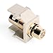 Leviton 40830-BTE QuickPort RCA, Gold-Plated Connector with Black Stripe, Light Almond