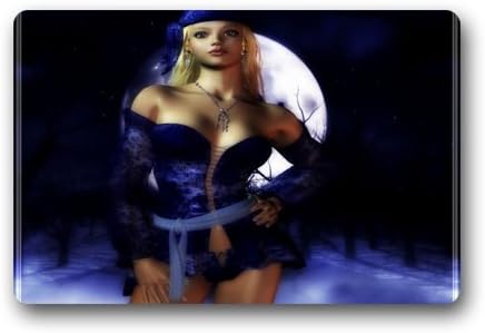 Salior Moon Girl Custom Outdoor Indoor Doormat Personalized Design Machine-Wahable Neoprene Rubber Doormat 23.6x15.7 Inch