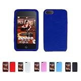 DEEP BLUE TEXTURE Silicone Case Skin Protector Cover for Apple iPod Touch 2 2G 2nd Generation 8GB 16GB 32GB + LCD Screen Protector (Many Colors Available)