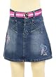 'Sport Girl' Jean Skirt w/ Web Belt and Adjustable Waist