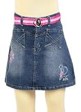 'Sport Girl' Jean Skirt w/ Web Belt and Adjustable Waist