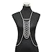JoJo&Lin Body Chain Jewelry Silver Body Harness with Fine Chain Multirow Fashion Jewelry Classic Design
