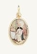 Gold Plated Religious Medal - Saint Thomas Aquinas