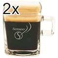 Senseo Quadrante Design Glastasse, 180 ml, 2er Pack