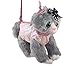 Poochie & Co. Girl's Plush Sequin Kitty Purse, gray cn22001